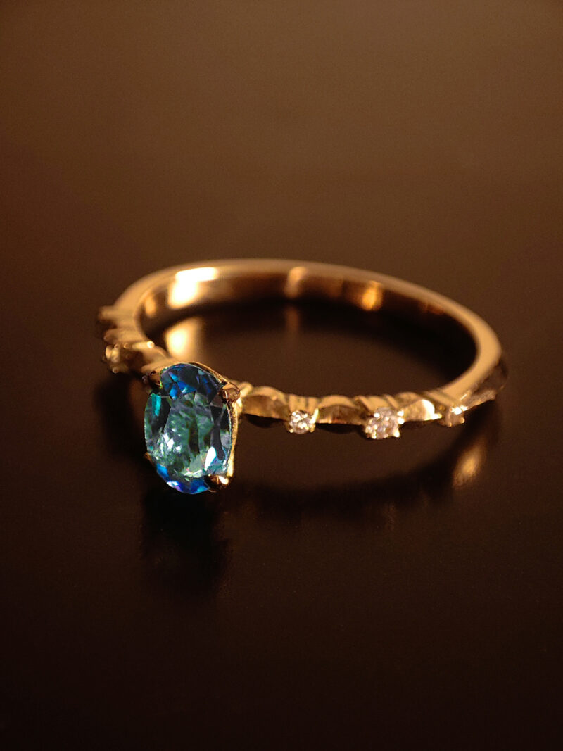 Anel Zircônia Azul